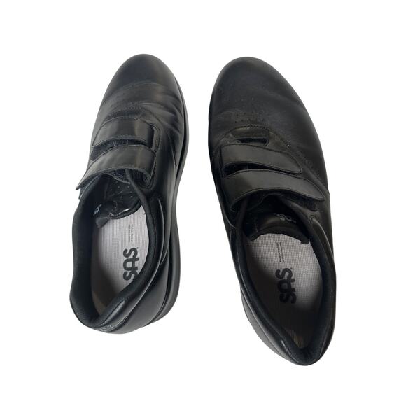 SAS Size 9.5 Black Me Too Walking Leather Comfort Walking Sneaker Work Shoe - Picture 6 of 14